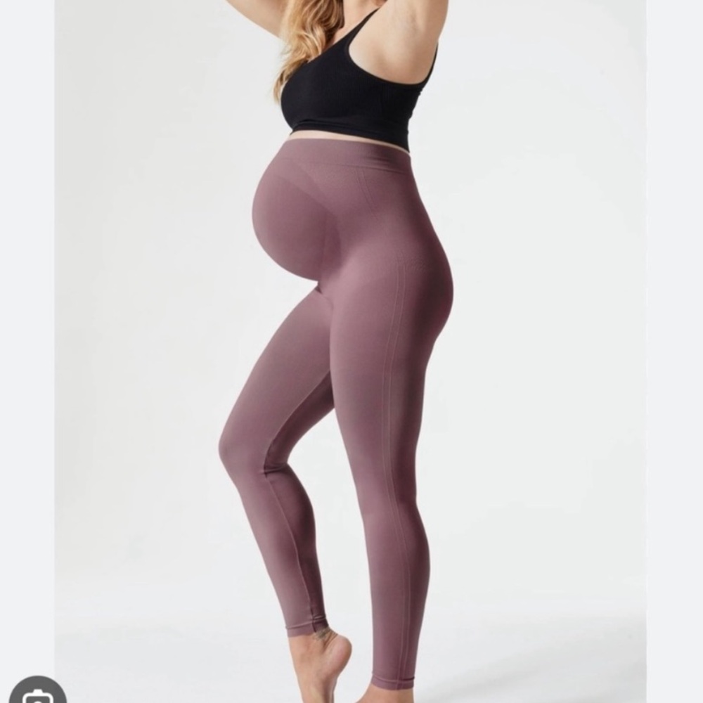 Blanqi Everyday Maternity Support Leggings - M Medium Purple EUC
